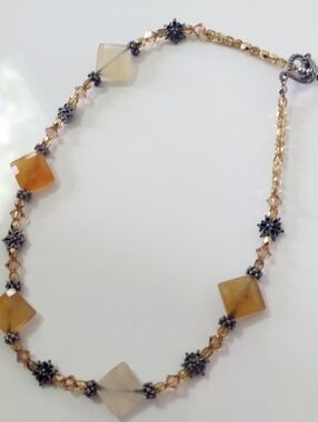 Vintage Honey Amber Beaded Necklace